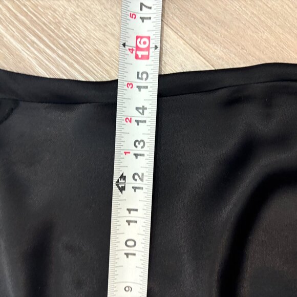 Zara Limited Edition Black Satin Shoulder Tie Camisole Slip On Midi Dress Size S - Picture 8 of 10